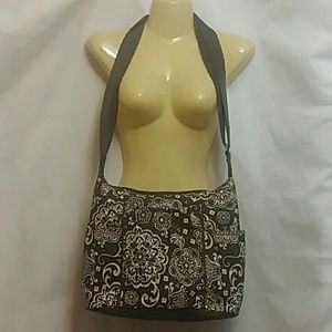 Thirty One Brown Paisley Bag Padded Tote